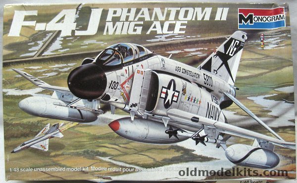 Monogram 1/48 F-4J Phantom II MIG ACE - With Cunningham And Driscoll Markings, 5813 plastic model kit